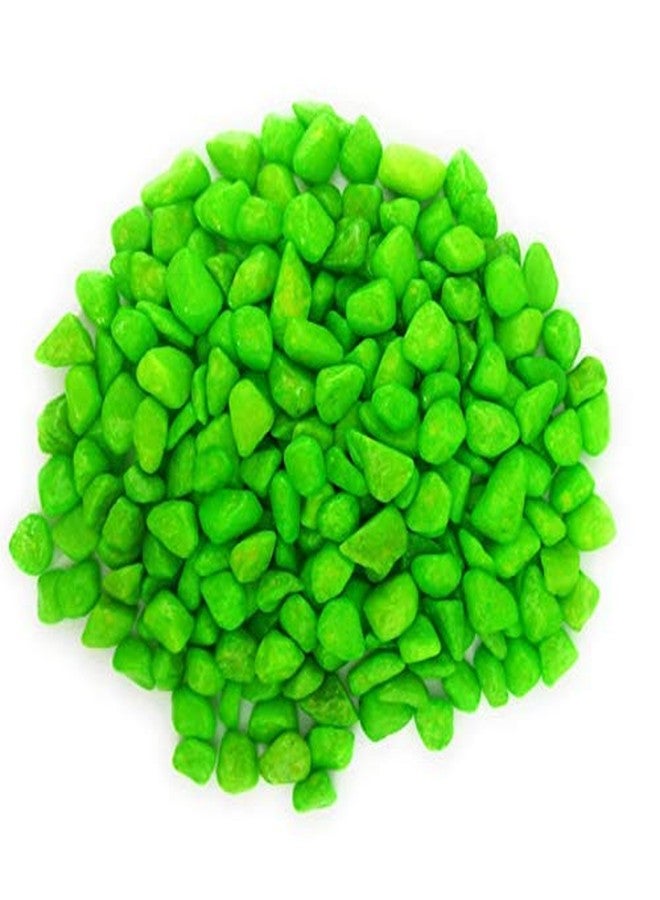 Power Stone Polished Colored Stone Marble Pebbles for Home Garden Aquarium Outdoor Decoration (Parrot Green, 3 Kg) - Image 1